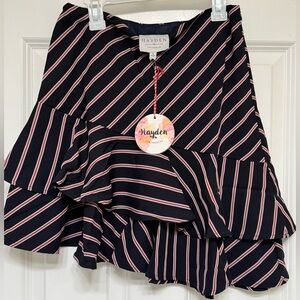 Hayden Navy Striped Women's Skirt
